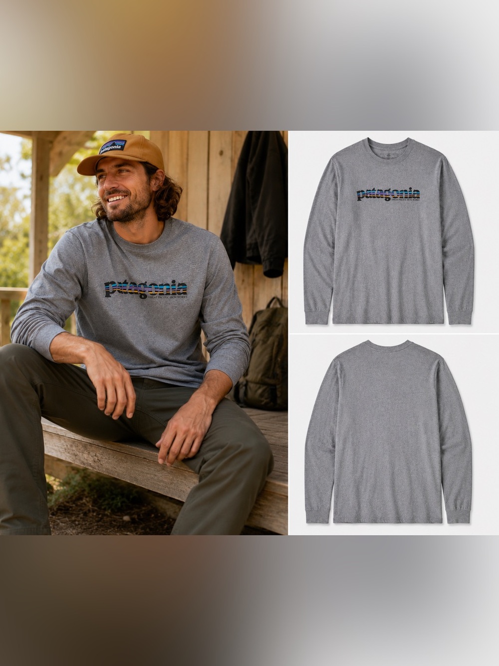 Patagonia Great Pacific Iron Works Long Sleeve Shirt Gray Men’s M